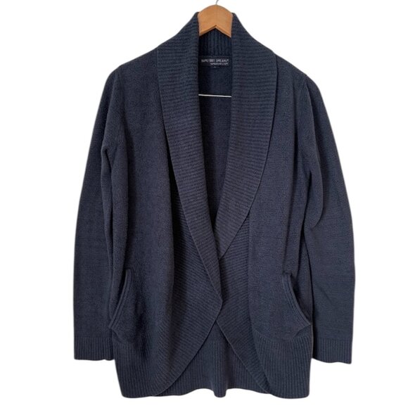Barefoot Dreams Bamboo Chic Lite Circle Cardigan Navy Sz M - Picture 2 of 10